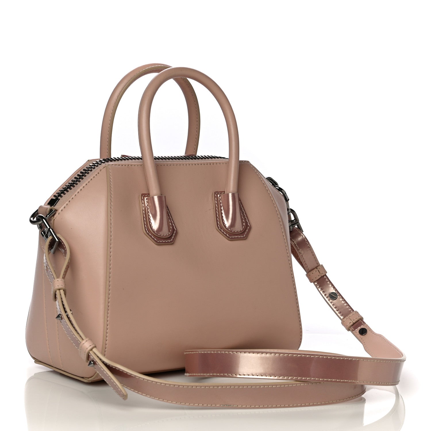 Givenchy Metallic Calfskin Mini Antigona Light Pink 3 of 19