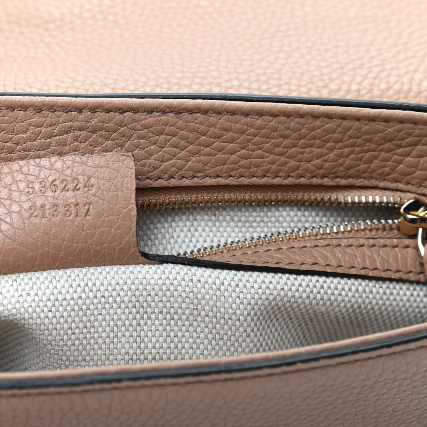 Pebbled Calfskin Medium Soho Flap Crossbody Camelia