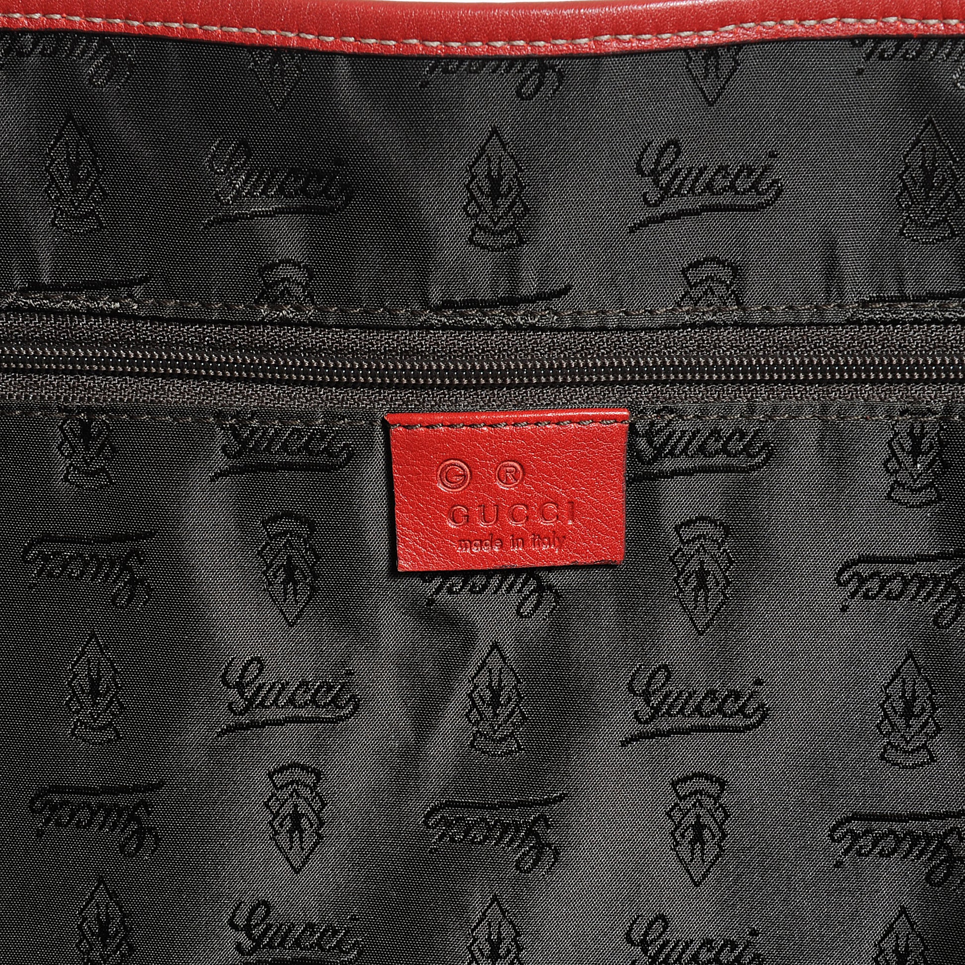 Gucci Canvas Floral Flora Large Tote Red 6 of 7