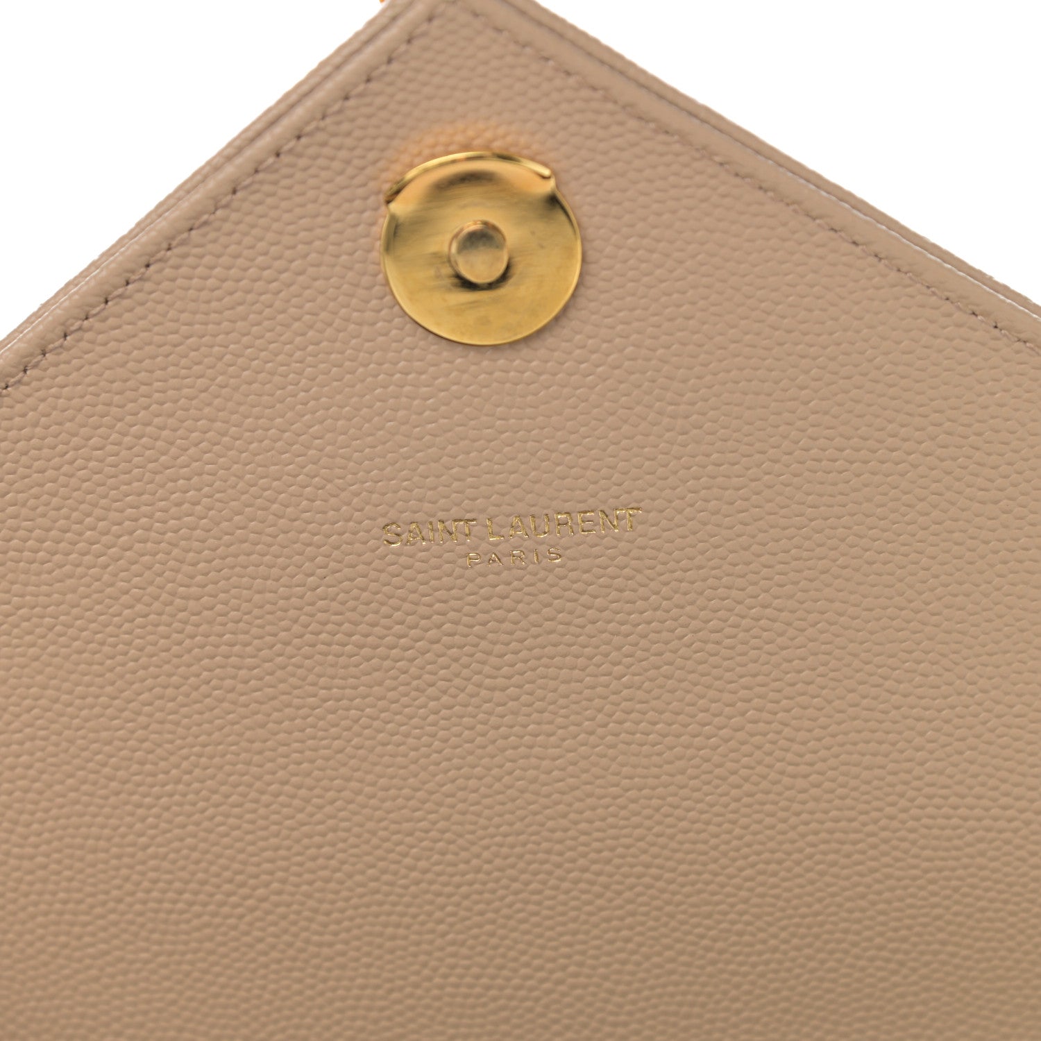 Saint Laurent Grain De Poudre Matelasse Chevron Large Monogram Satchel Dark Beige 7 of 12