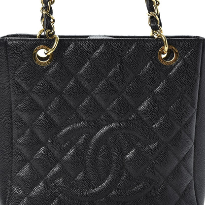 Chanel Caviar Petit Shopping Tote PST Black 10 of 11