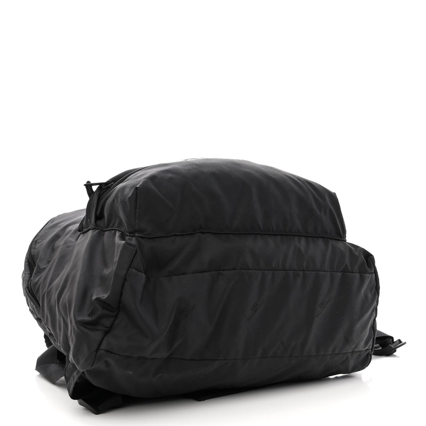 Nylon Allover Logo Backpack Black