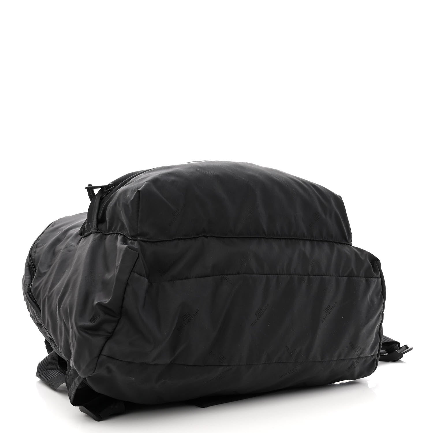 Balenciaga Nylon Allover Logo Backpack Black 3 of 11