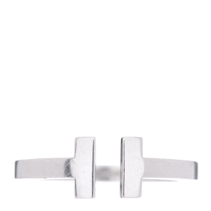Tiffany Sterling Silver T Square Ring 58 8.5 1 of 5