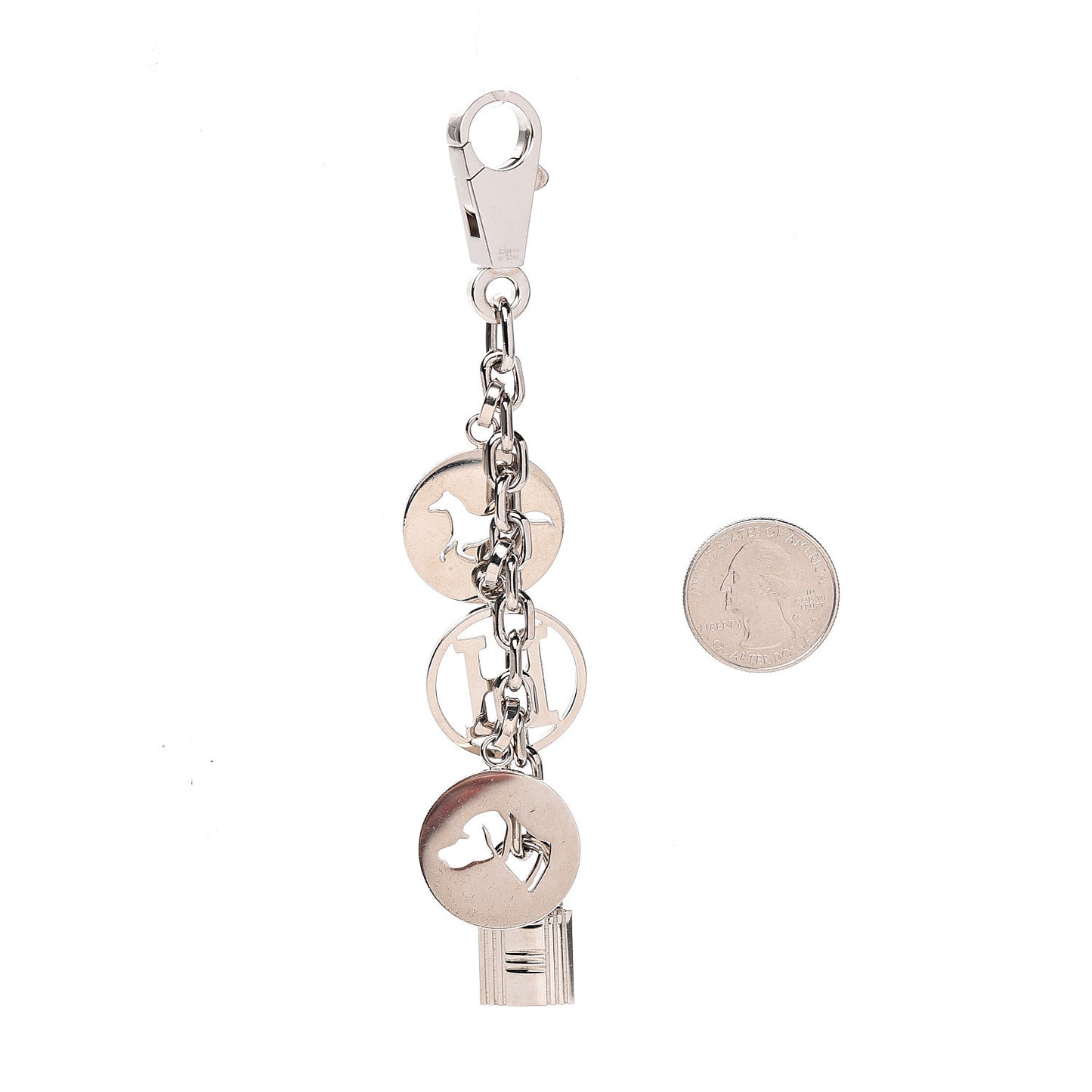 Palladium Breloque Bag Charm Silver