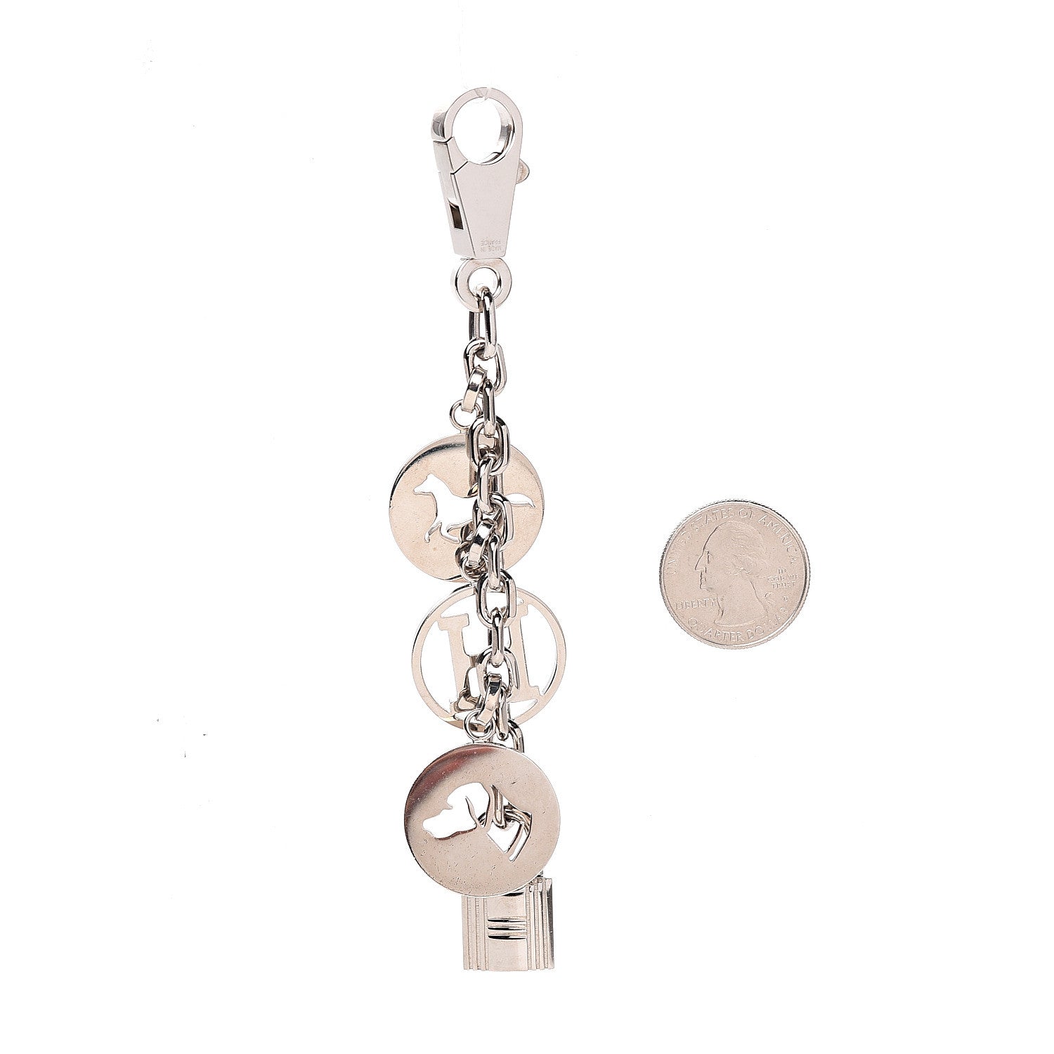 Hermes Palladium Breloque Bag Charm Silver 2 of 4