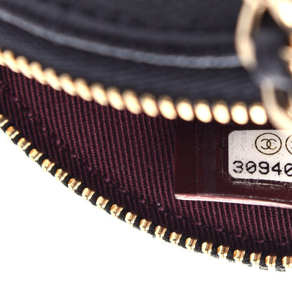 Chanel Caviar Quilted Round Clip On Coin Purse Black 7 of 8