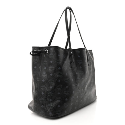 MCM Visetos Large Liz Reversible Shopper Tote Black 3 of 10