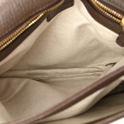 Gucci GG Supreme Monogram Textured Dollar Calfskin Web Medium Blondie Top Handle Shoulder Flap Bag Beige Ebony New Acero 6 of 12