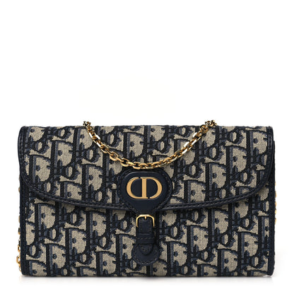 Christian Dior Oblique Bobby East West Pouch With Chain Blue 1 of 10