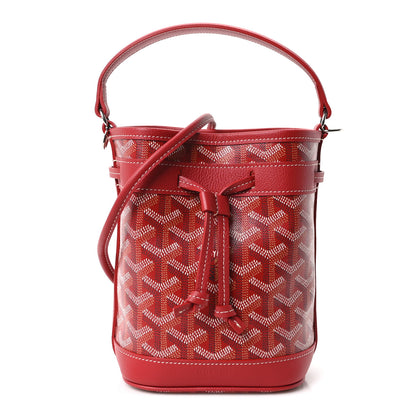 Goyard Goyardine Petit Flot Mini Bucket Bag Red 1 of 10