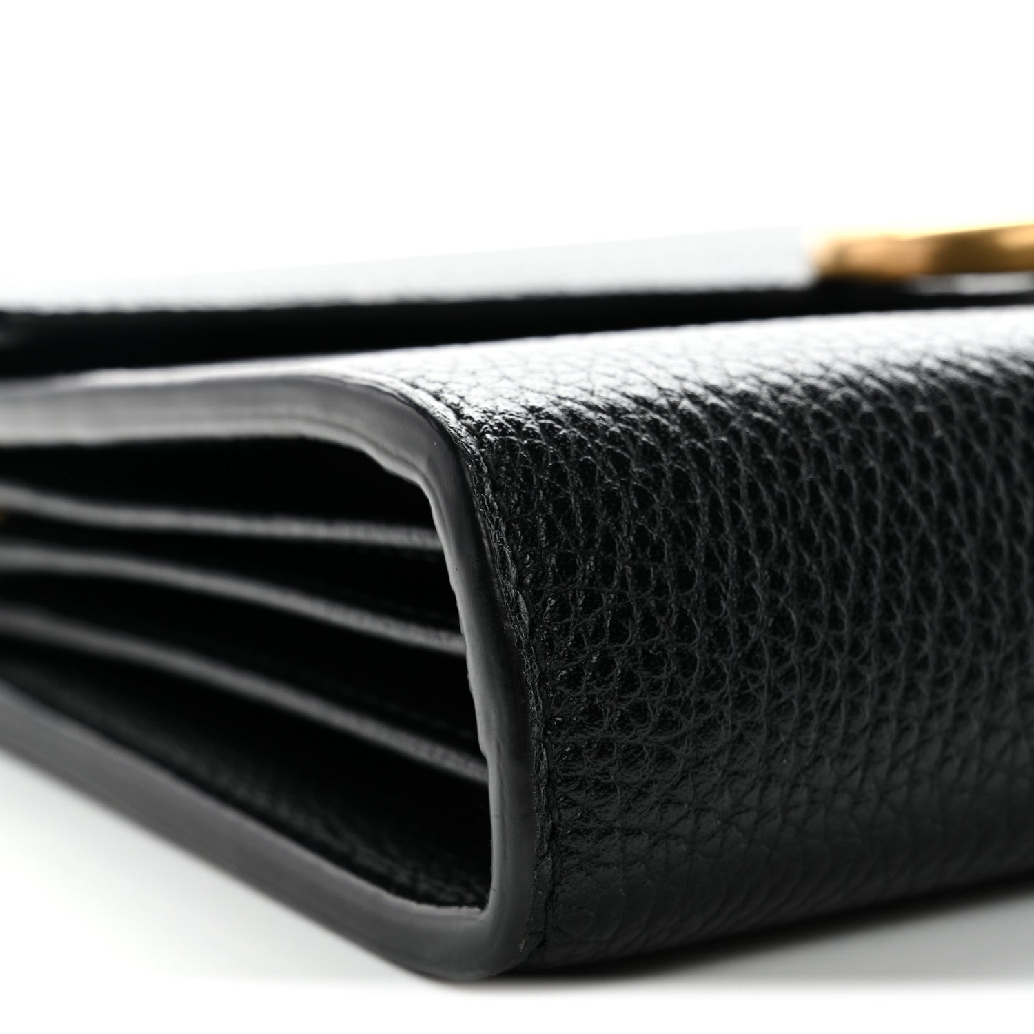 Gucci Calfskin GG Marmont Chain Wallet Black 9 of 11