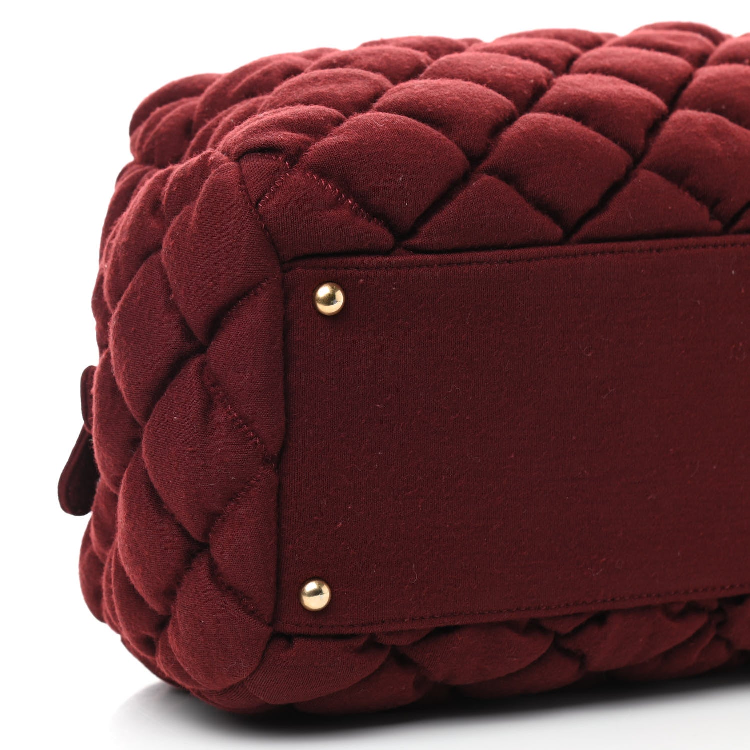 Chanel Jersey Bubble Quilt Bowler Bordeaux 10 of 11