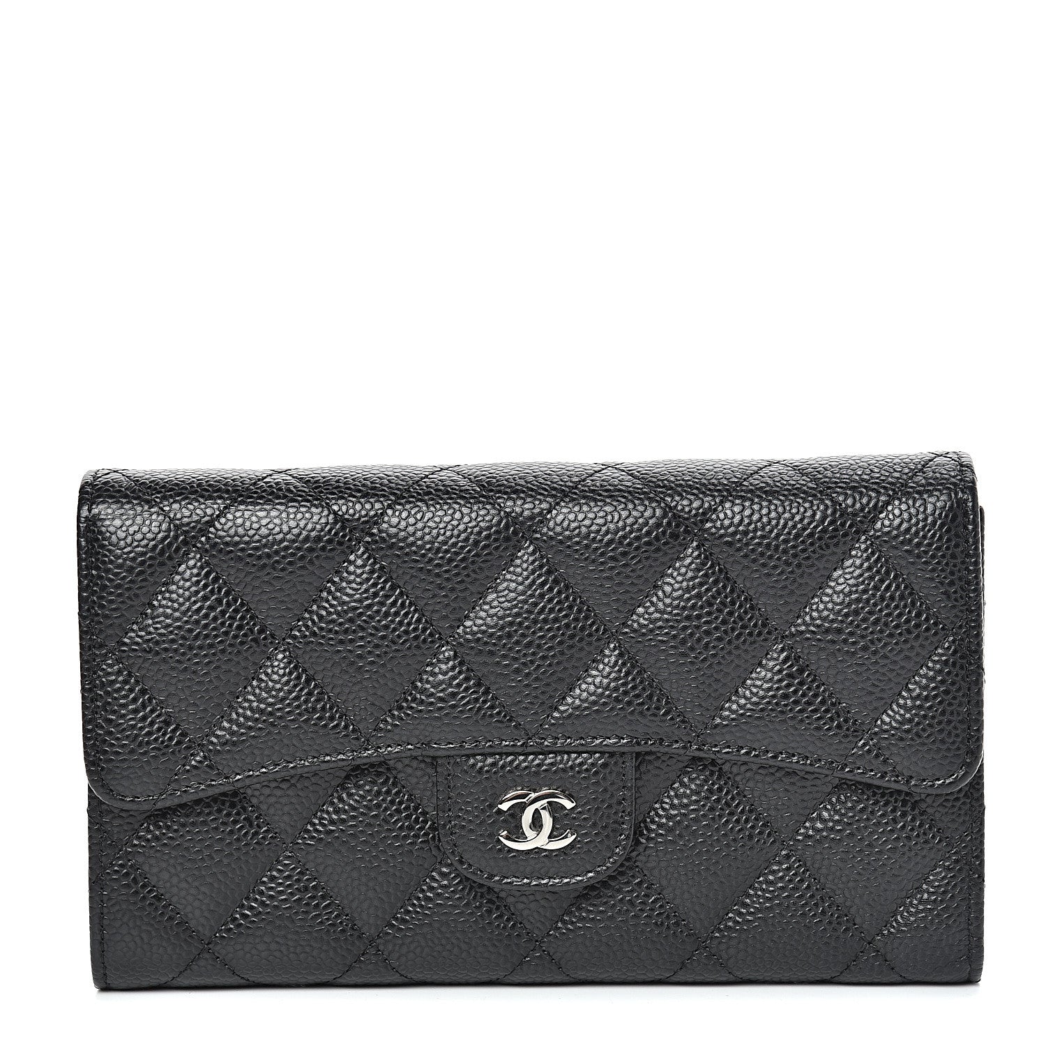 Chanel Caviar Quilted Large Flap Wallet Black 1 of 10