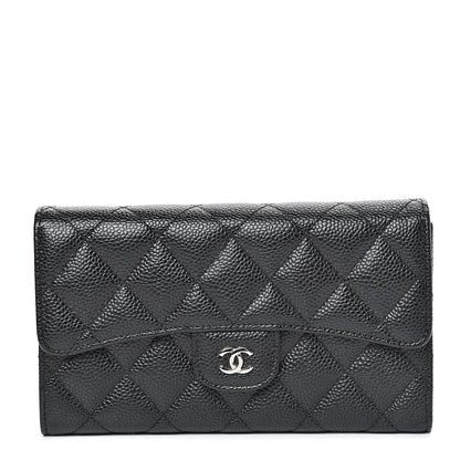 Chanel Caviar Quilted Large Flap Wallet Black 1 of 10