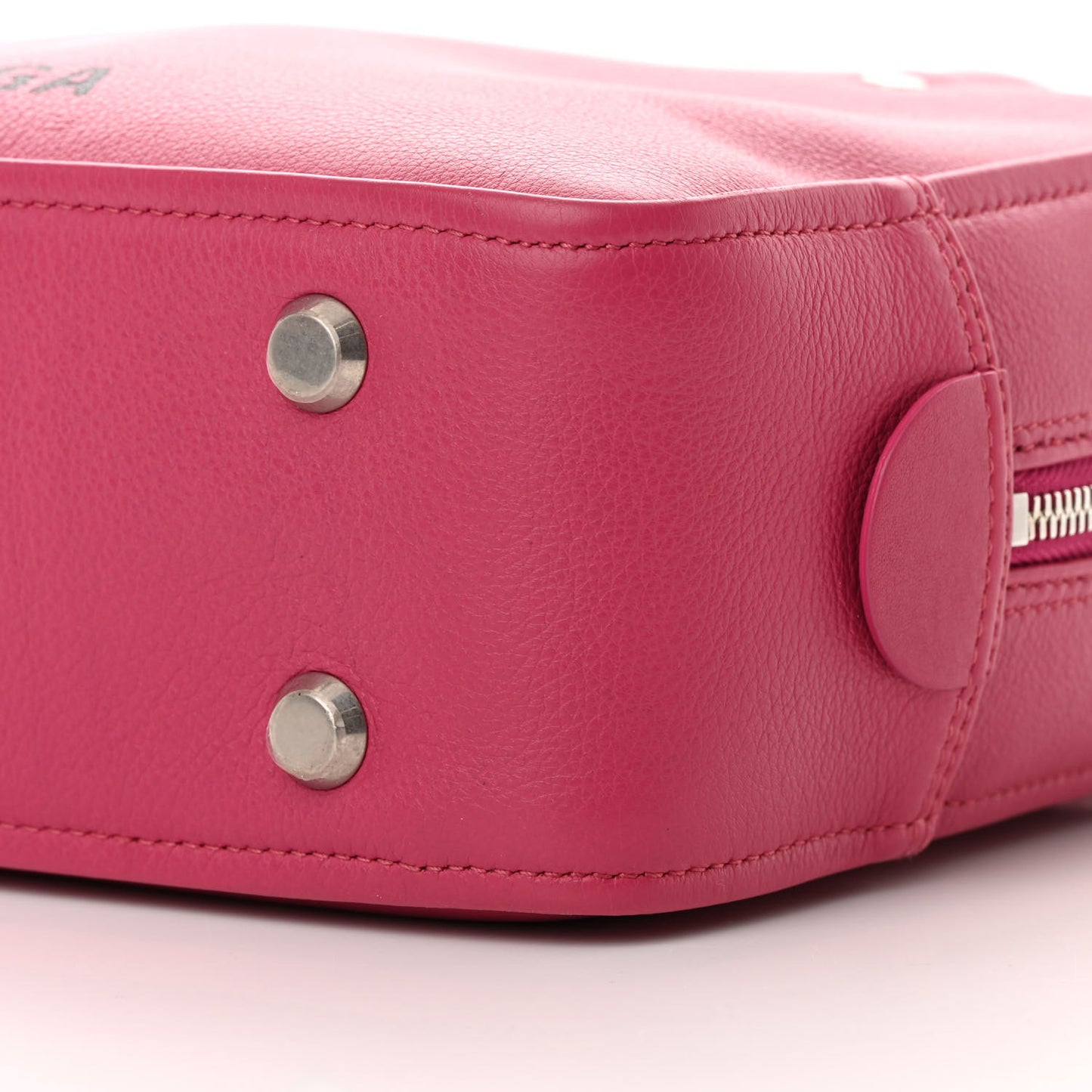 Shiny Day Calfskin XS Triangle Square Bag Pink