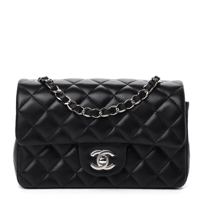 Chanel Lambskin Quilted Mini Rectangular Flap Black 1 of 11