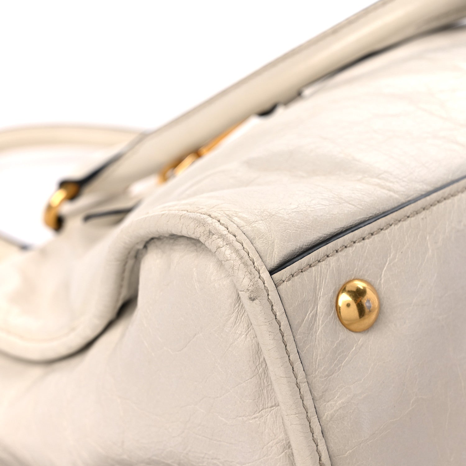 Miu Miu Vitello Shine Zip Tote Quarzo 10 of 17
