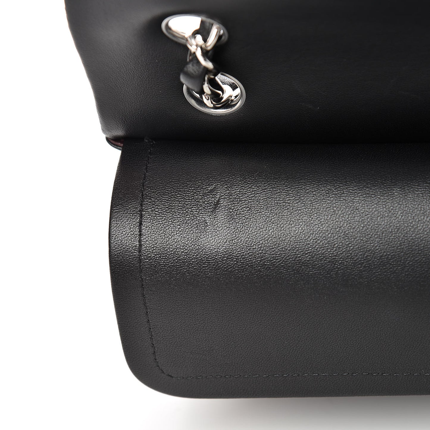 Lambskin Quilted Small Double Flap Black