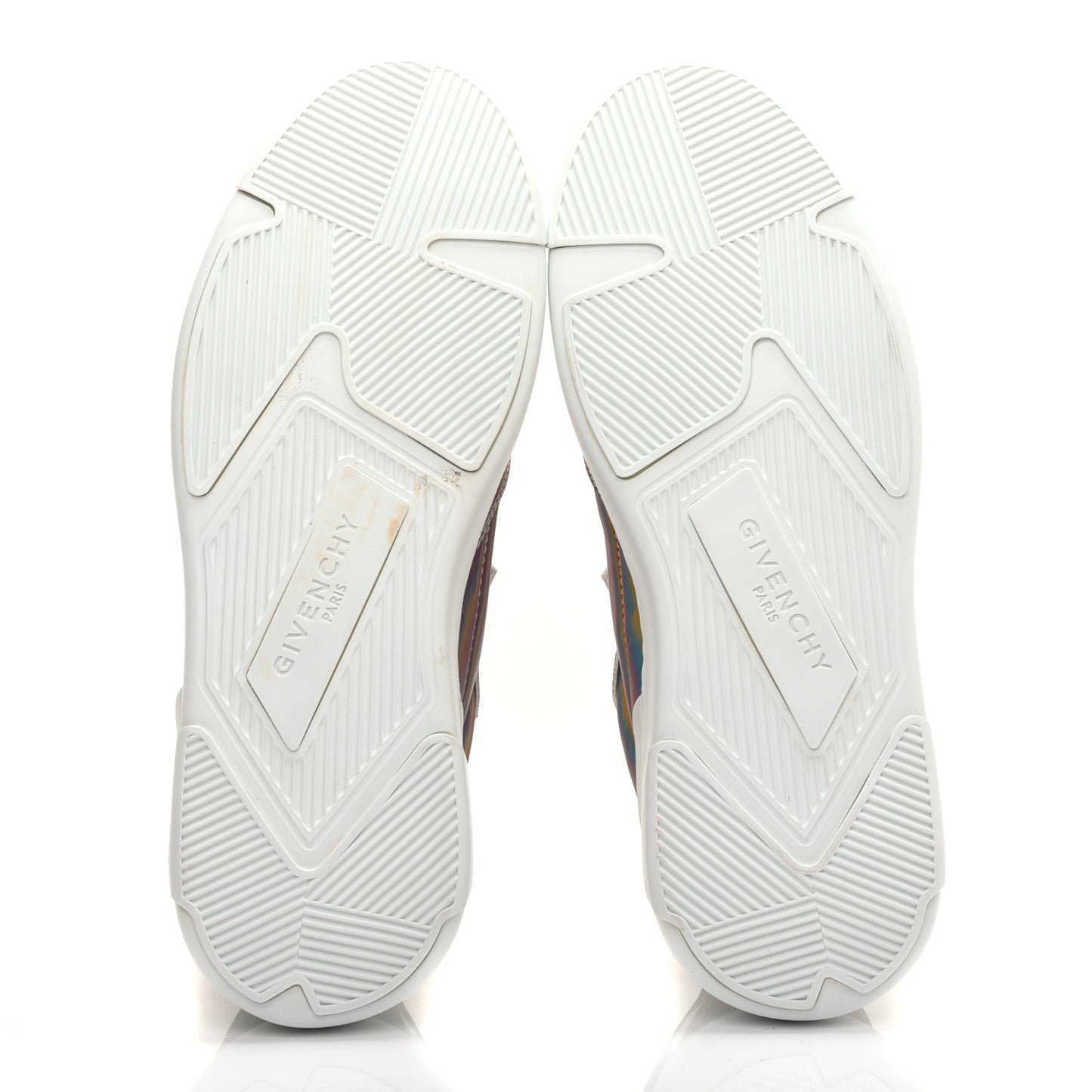 Calfskin Wing Iridescent Low Top Sneakers 38.5 Multi