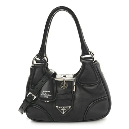 Prada Nappa Soft Padded Re-Edition 2002 Moon Bag Black 1 of 9