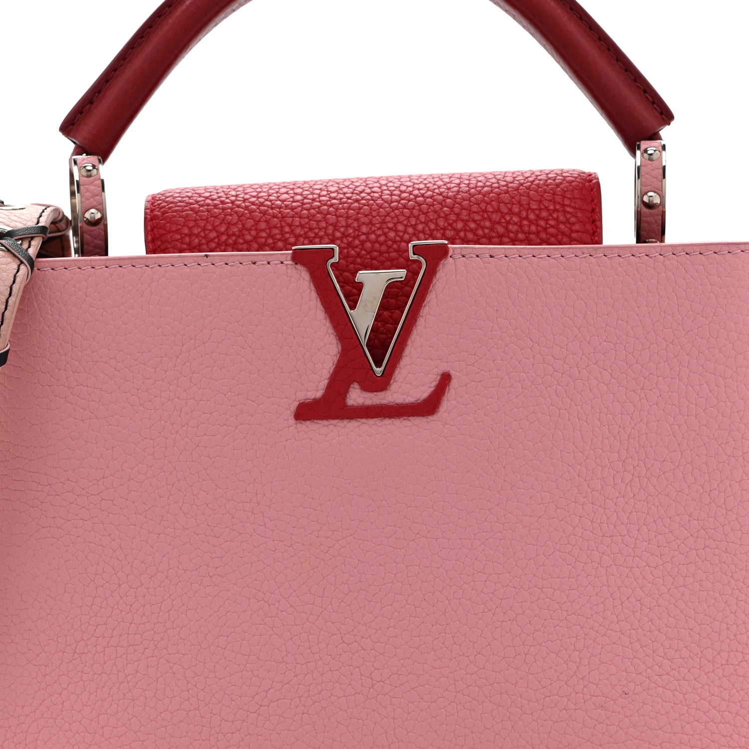 Louis Vuitton Taurillon Capucines BB Pink Dark Red 8 of 10