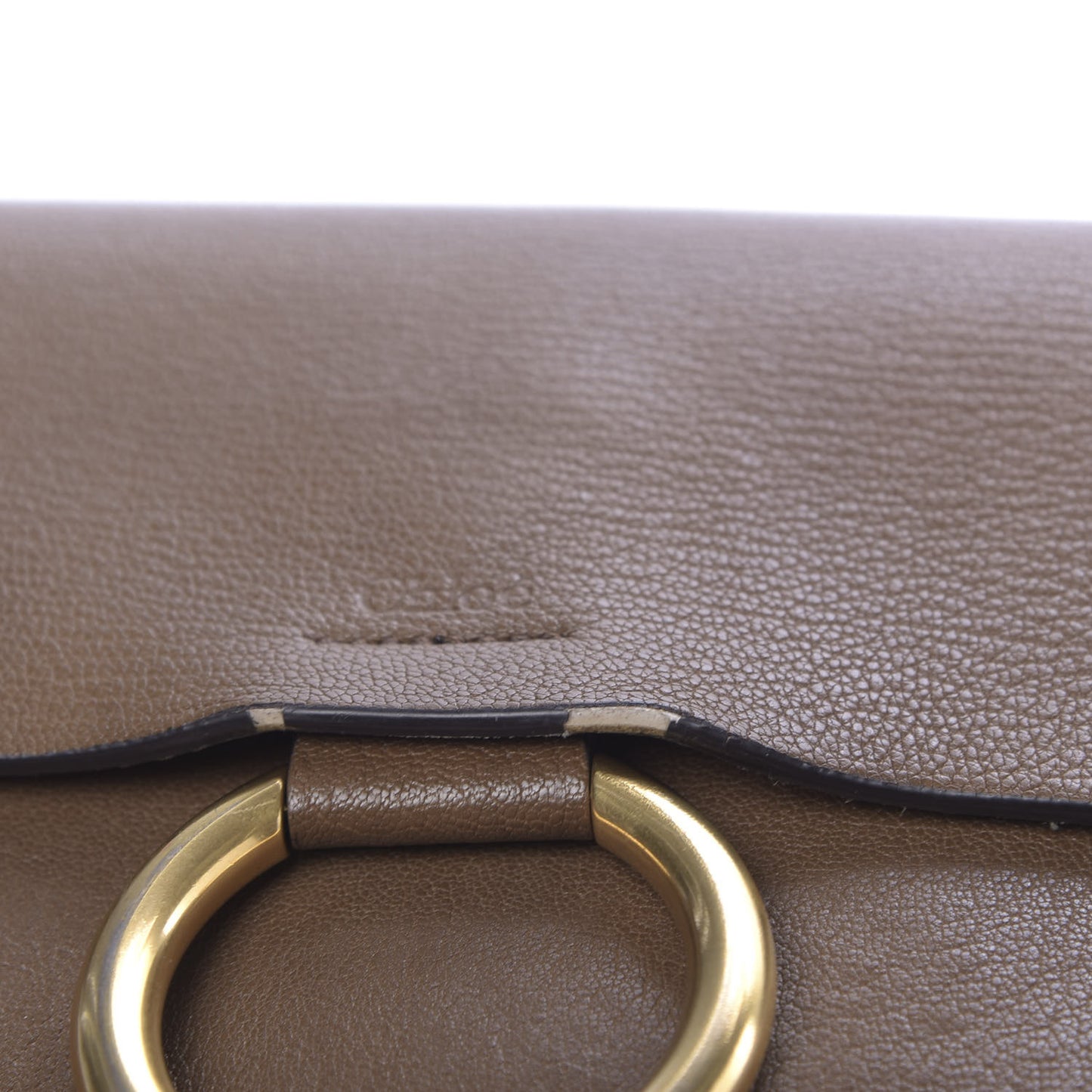 Goatskin Small Faye Shoulder Bag Woody Khaki