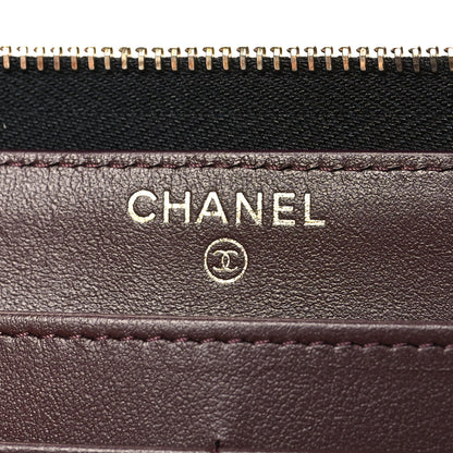 Chanel Caviar Quilted Large Gusset Zip Around Wallet Black 6 of 9