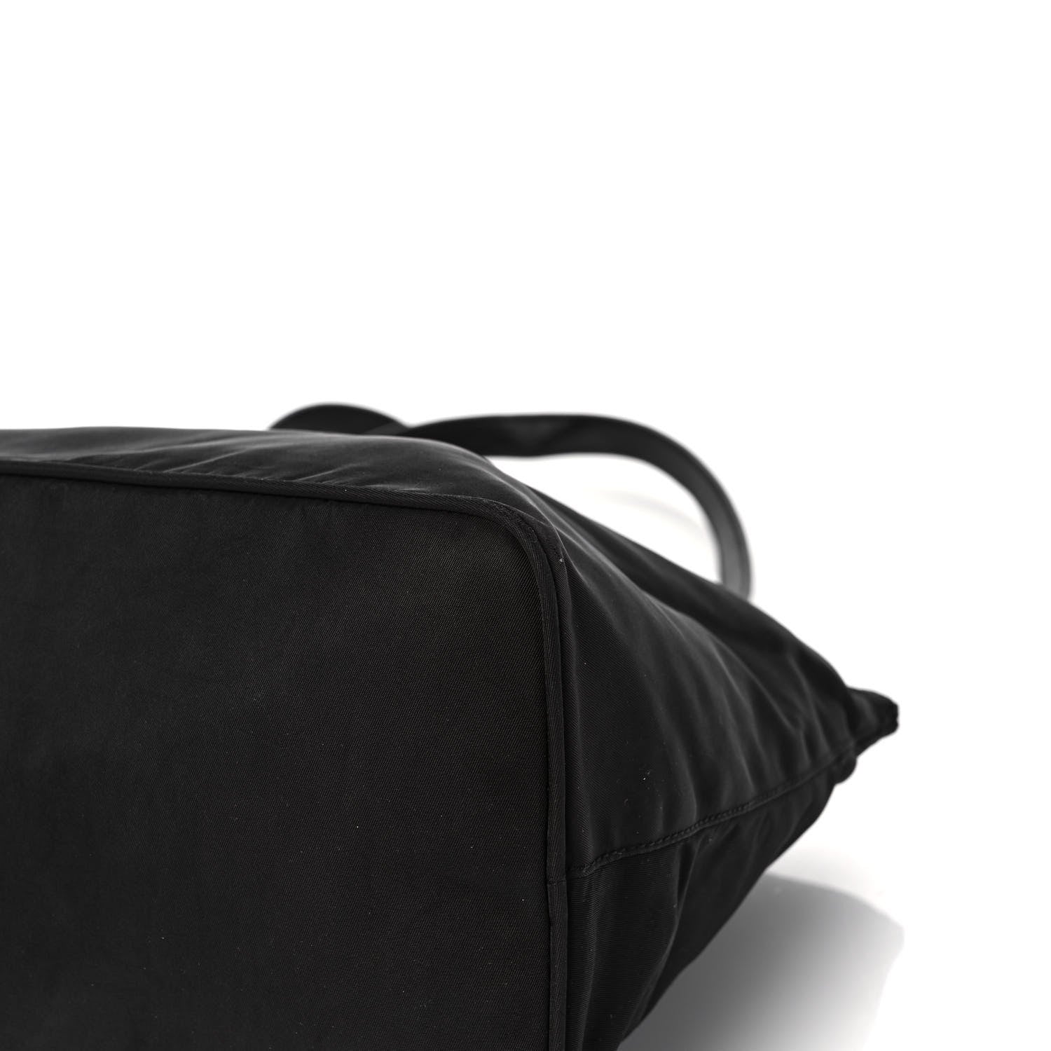 Prada Tessuto Nylon Calfskin Shopping Tote Black 9 of 14