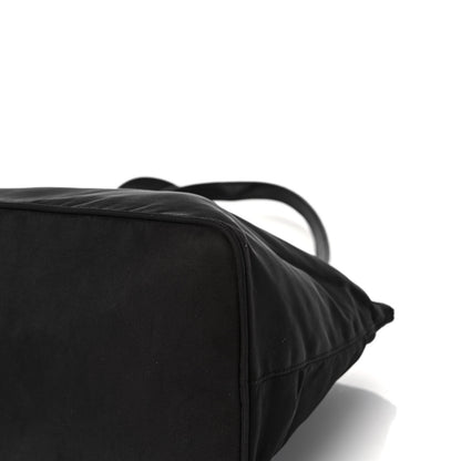 Prada Tessuto Nylon Calfskin Shopping Tote Black 9 of 14