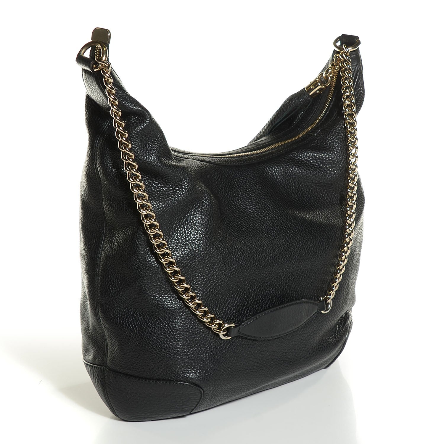 Gucci Pebbled Calfskin Medium Soho Chain Hobo Black 5 of 18