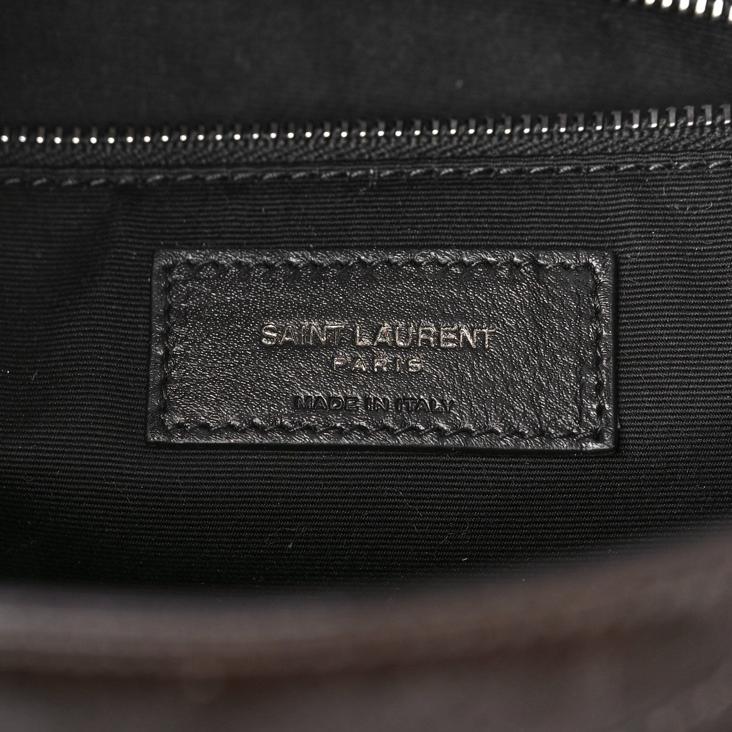 Saint Laurent Crinkled Calfskin Matelasse Monogram Medium Niki Chain Satchel Chocolate 6 of 8