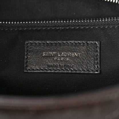 Saint Laurent Crinkled Calfskin Matelasse Monogram Medium Niki Chain Satchel Chocolate 6 of 8