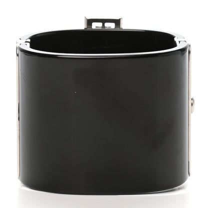Chanel Resin Crystal CC Cross Cuff Black 3 of 6