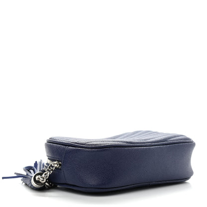 Saint Laurent Grain De Poudre Matelasse Monogram Mini Lou Camera Bag Azure Blue 4 of 9