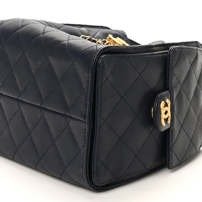 Chanel Caviar Quilted Small Chanel 25 Handbag Dark Navy 10 of 11
