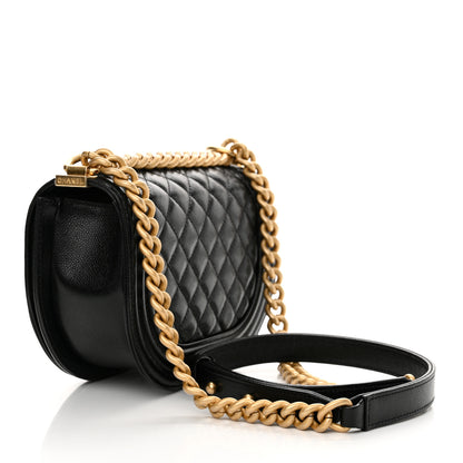 Chanel Caviar Quilted Small Boy Messenger Bag Black 3 of 12