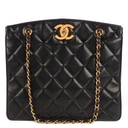 Chanel Lambskin Quilted CC Shoulder Bag Black 1 of 9