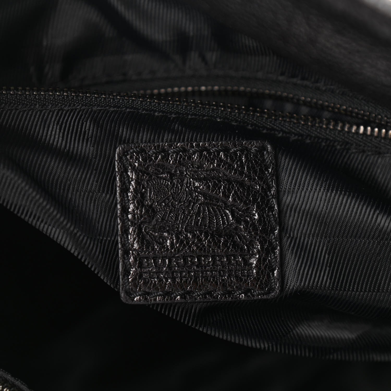 Burberry Grainy Calfskin Large Ashmore Hobo Black 7 of 12