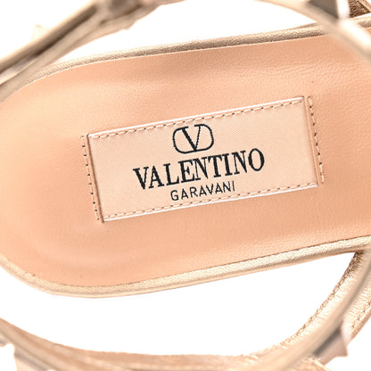 Valentino Garavani Nappa Rockstud Ankle Strap Flat Thong Sandals 38 Skin 7 of 12