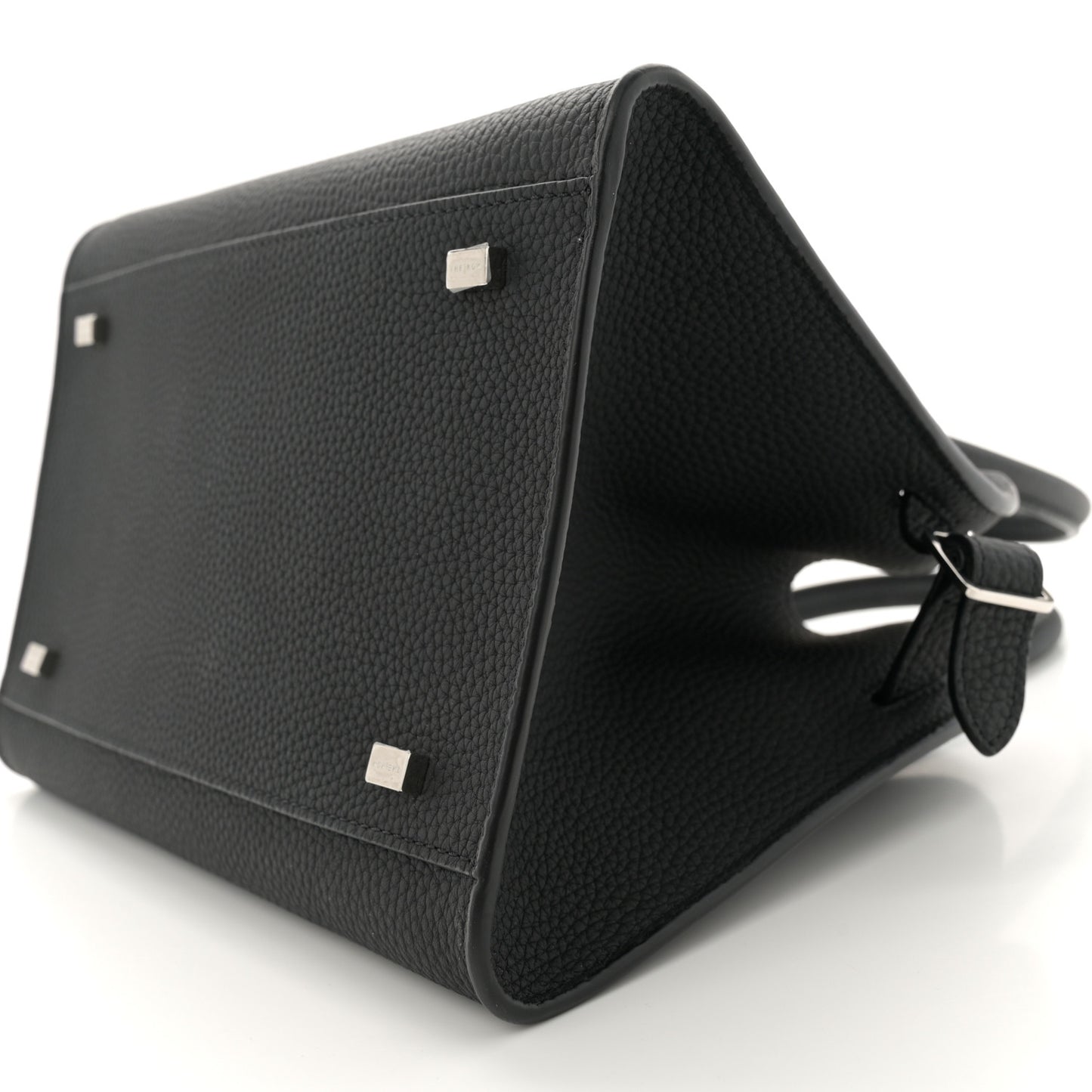 Grained Calfskin Soft Margaux 10 Bag Black
