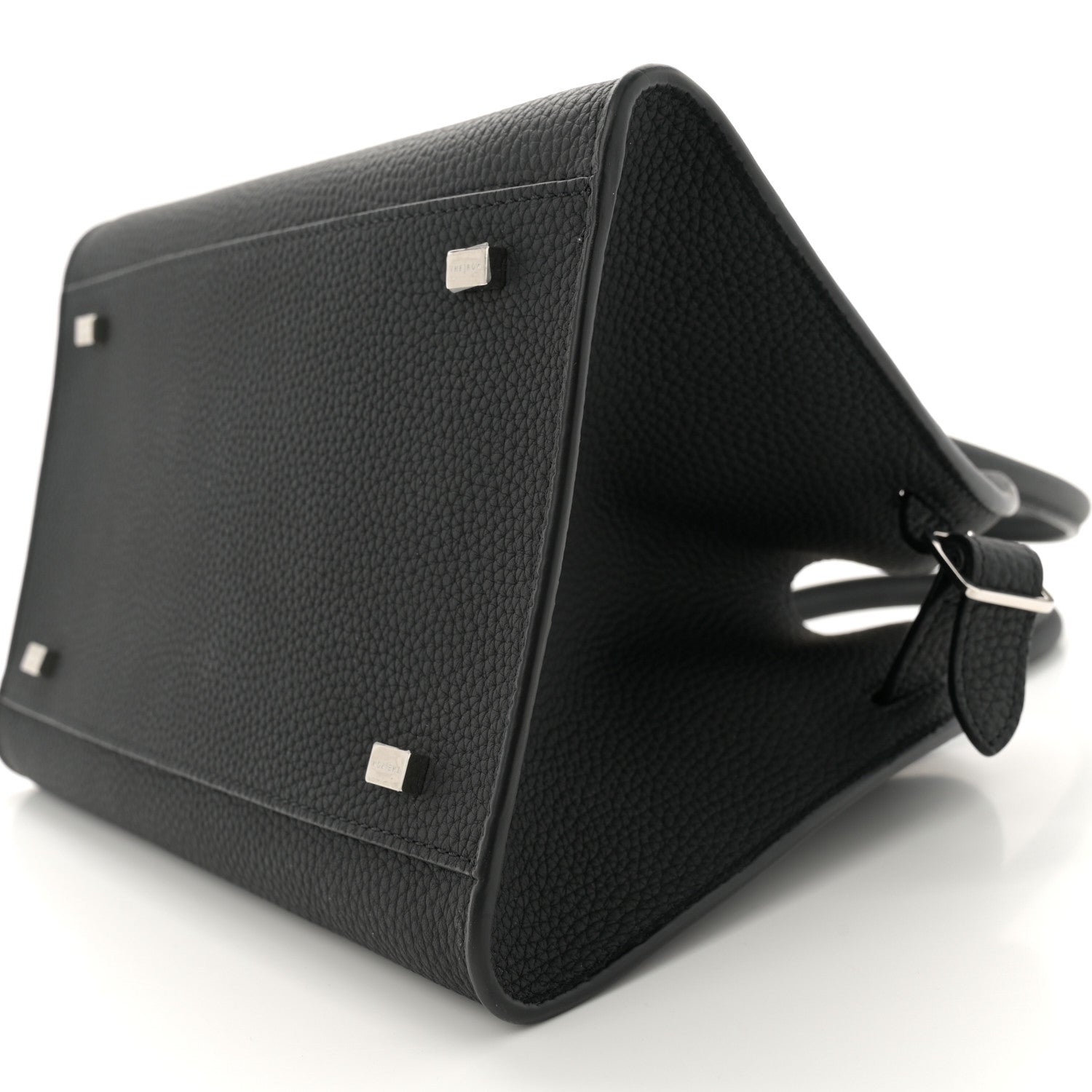The Row Grained Calfskin Soft Margaux 10 Bag Black 9 of 9