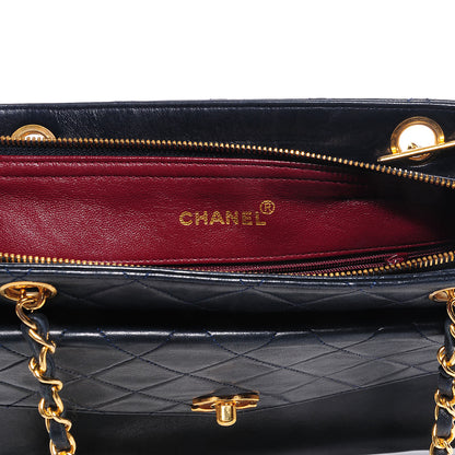 Chanel Quilted Lambskin Flap Shoulder Bag Navy Blue 6 of 8