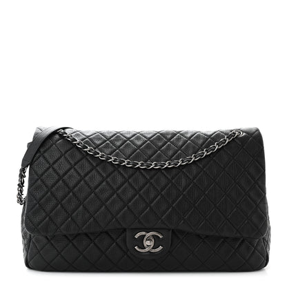 Chanel Calfskin Quilted XXL Travel Flap Bag Black 1 of 11
