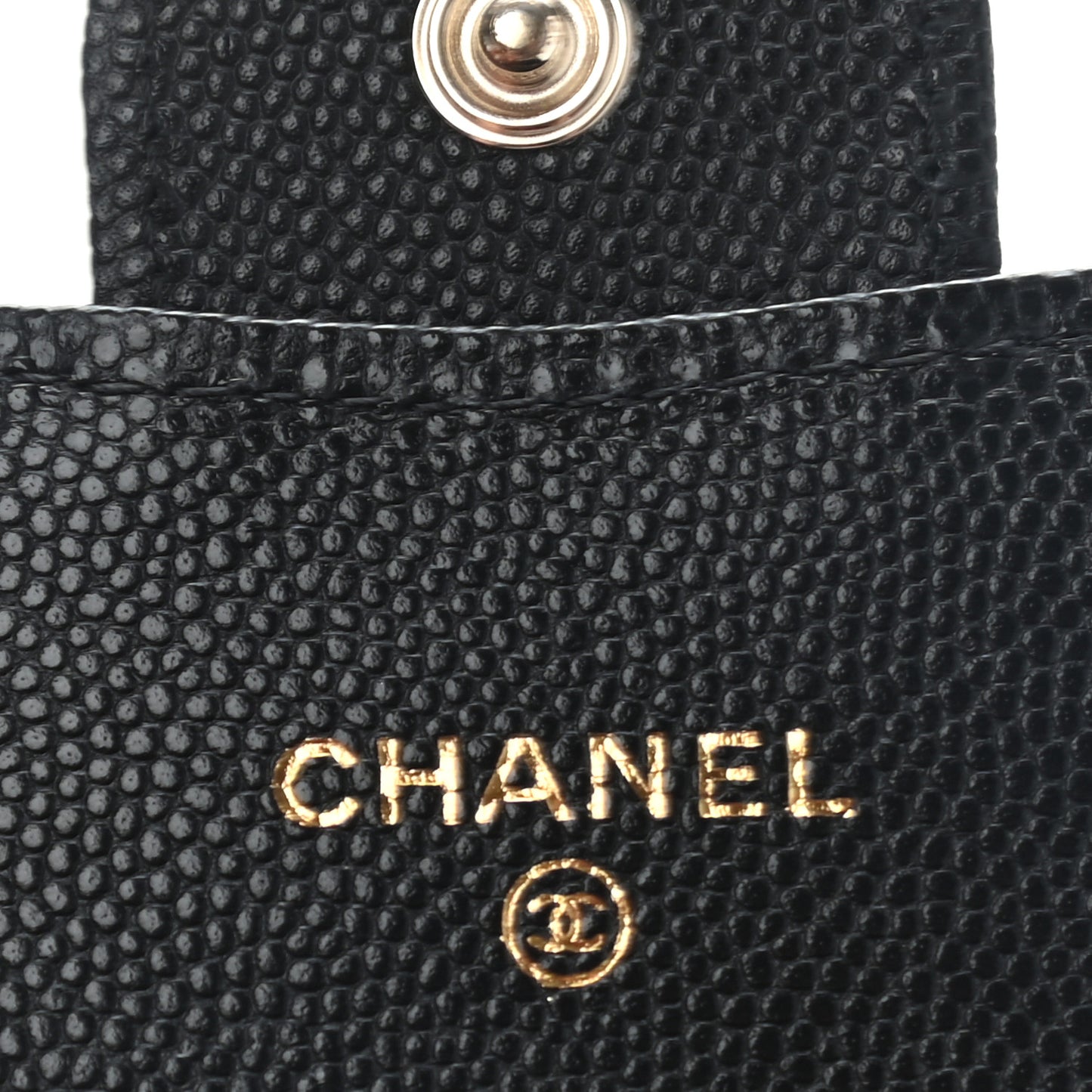 Caviar Quilted Mini Chain Belt Bag Black