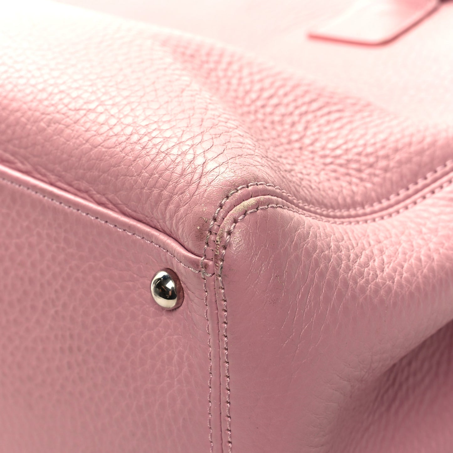 Calfskin Cerf Executive Shopper Tote Pink