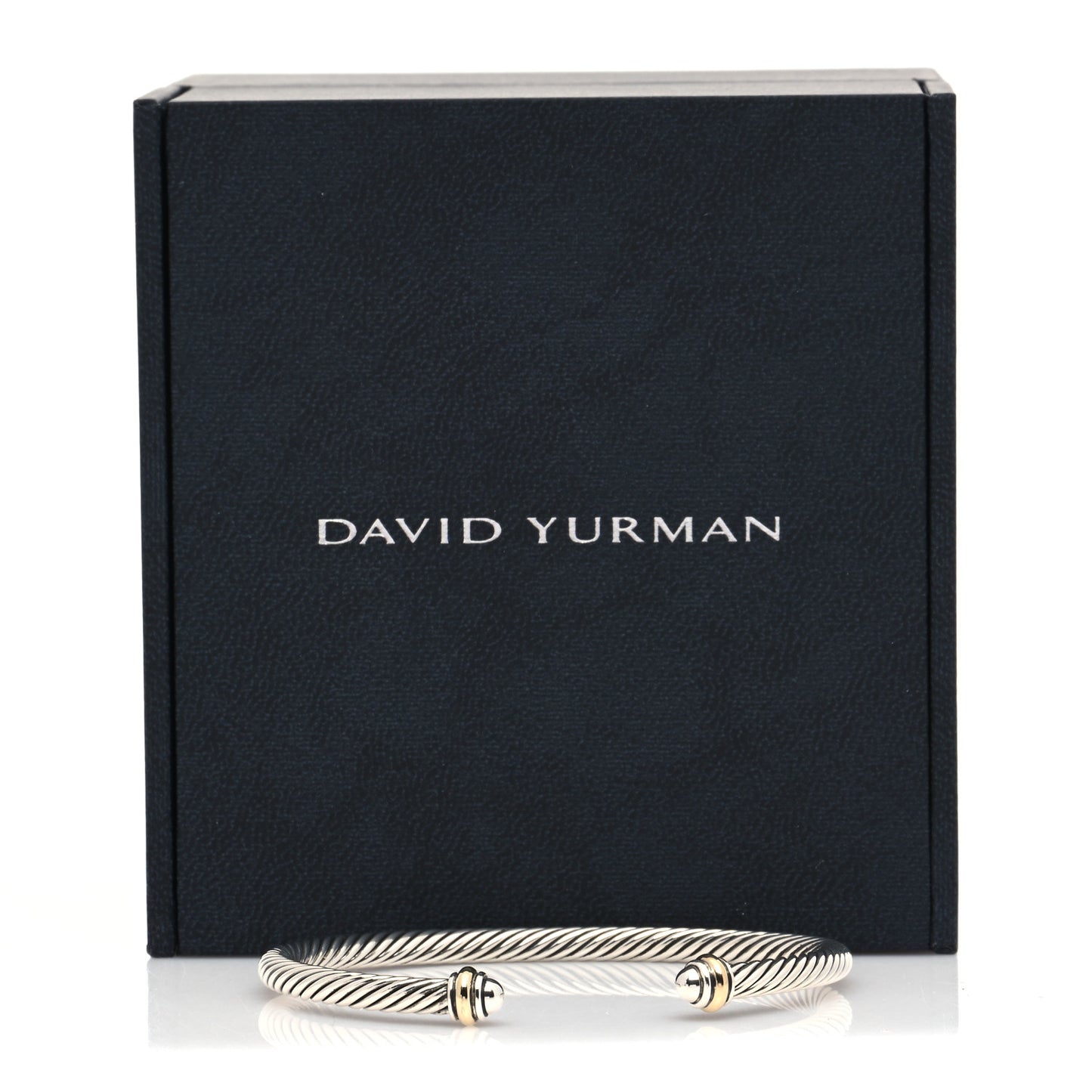 Sterling Silver 18K Yellow Gold 4mm Cable Classics Bracelet