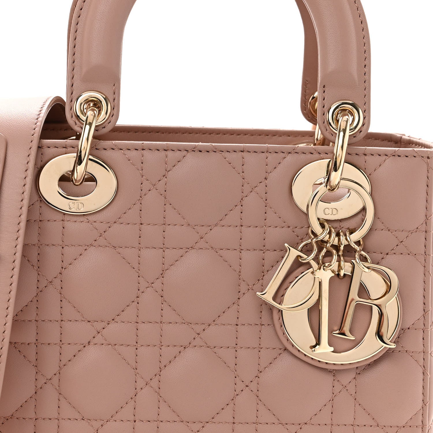Christian Dior Lambskin Cannage Small My ABCDior Lady Dior Fard 7 of 9