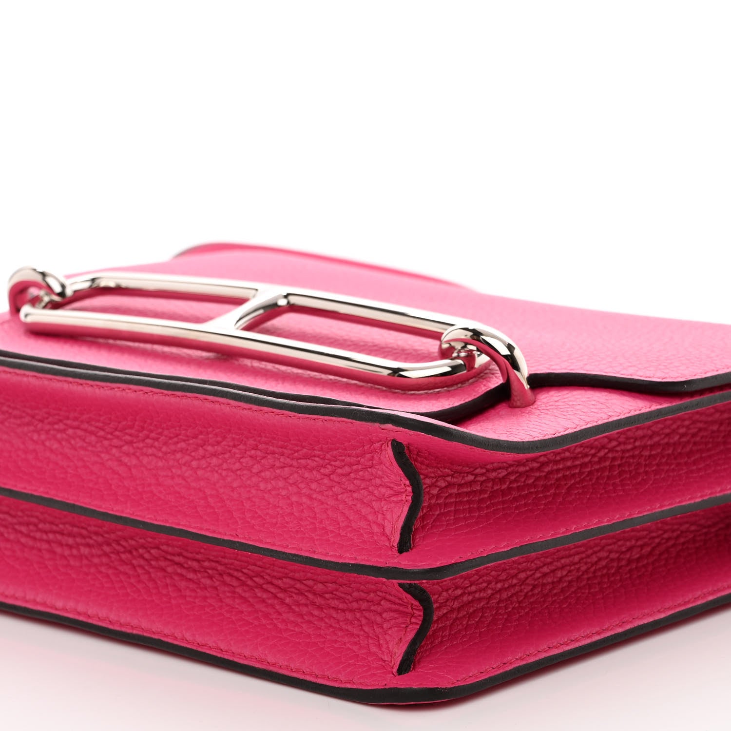 Hermes Taurillon Clemence Sac Roulis 23 Rose Shocking 10 of 11