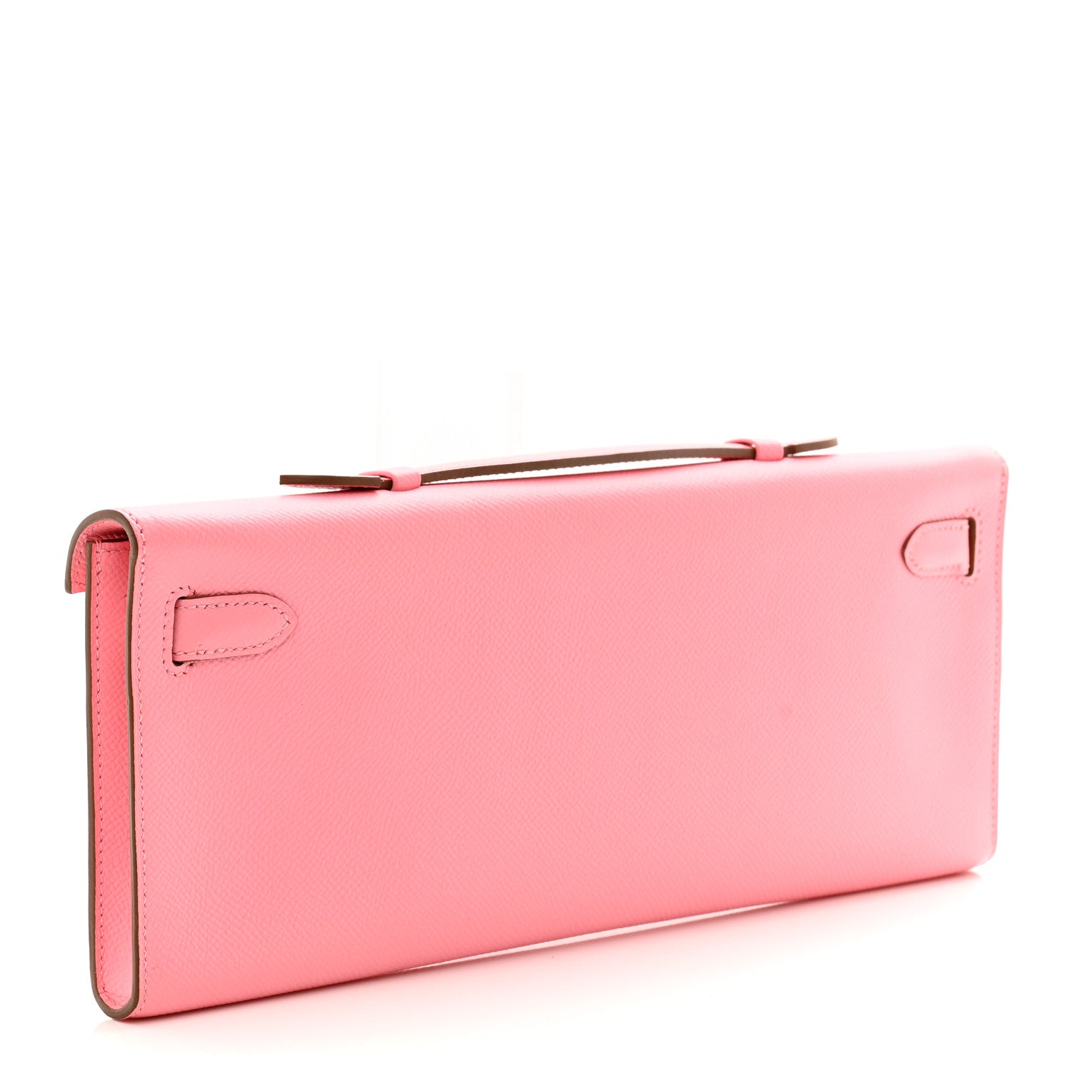 Hermes Epsom Kelly Cut Clutch Pochette Rose Confetti 3 of 7